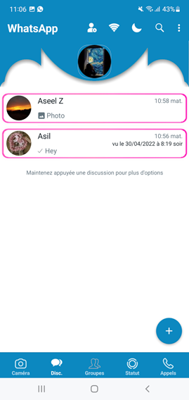 تحميل واتساب تعز الازرق