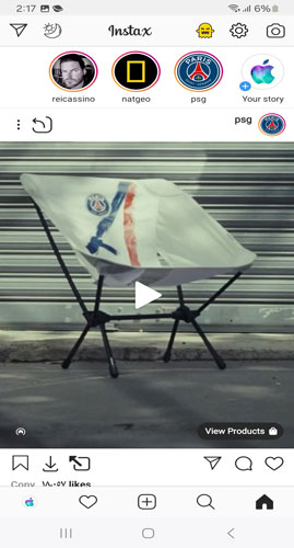 main interface Instagram X