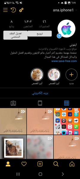 البروفايل في برنامج AlphaIns
