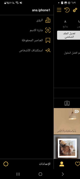 القائمة الجانبية في برنامج AlphaIns بلس
