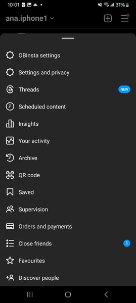 setting obinsta